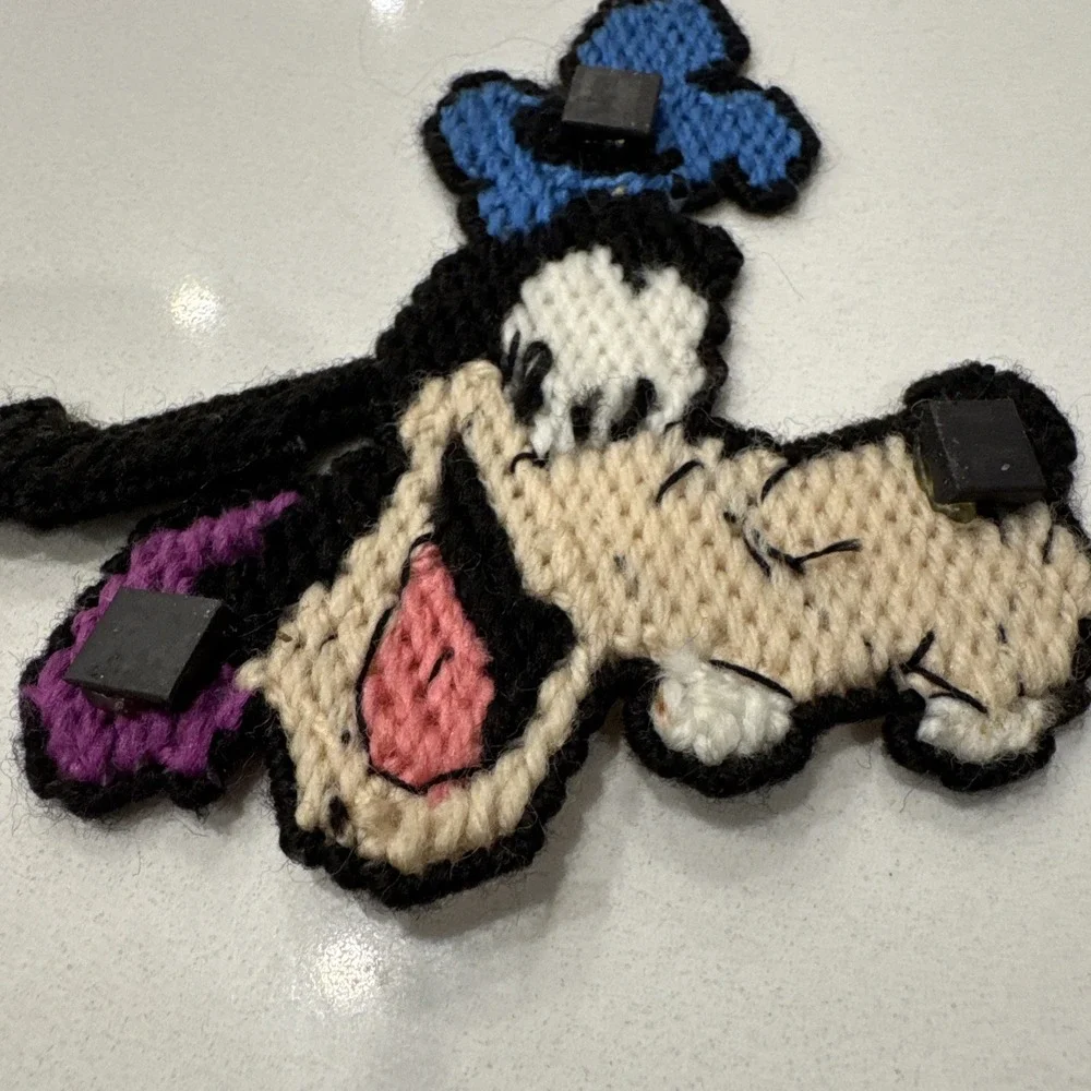 Needlepoint goofy magnets
